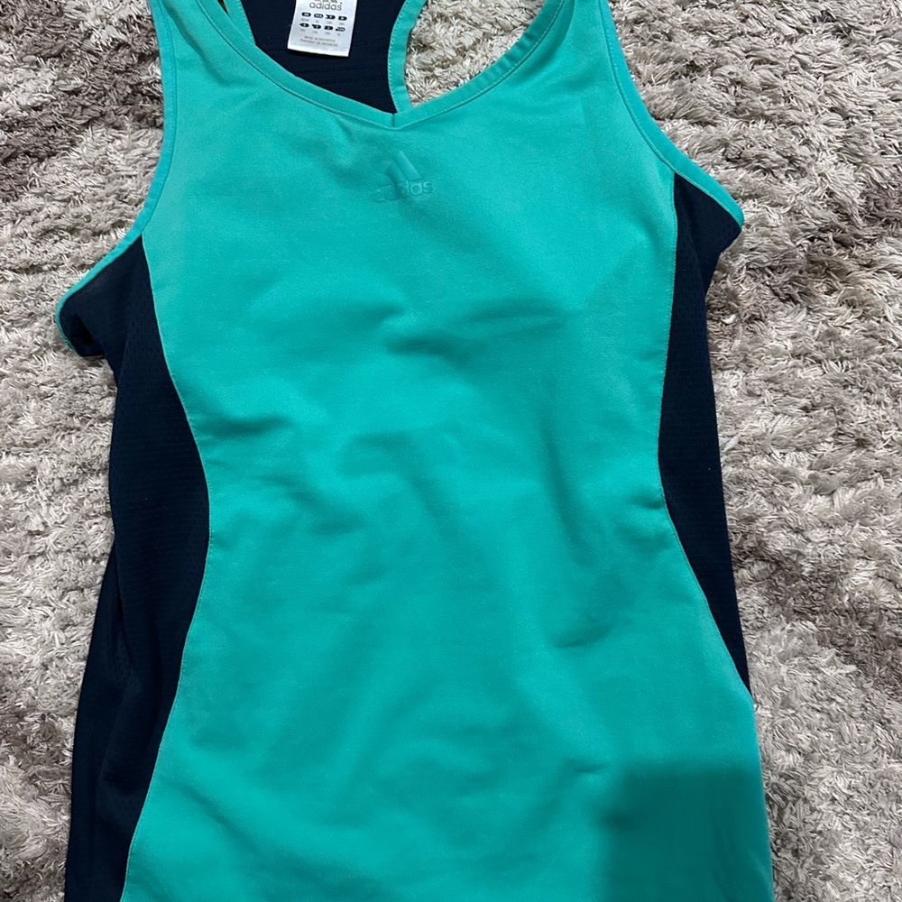 Adidas Green Fitted Tank Top